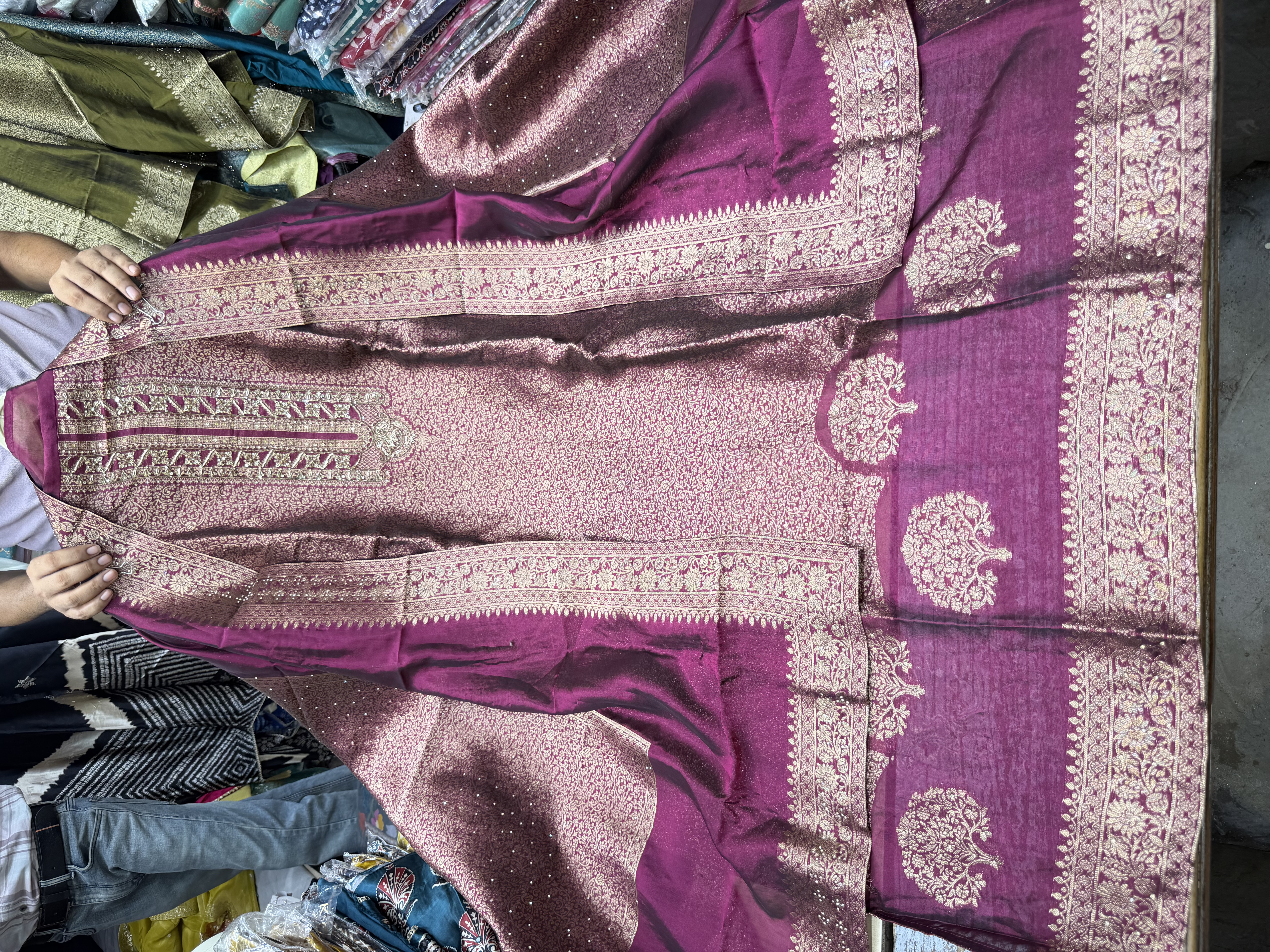 Kanjivaram Silk with Embroidery and Banarsi Weaving